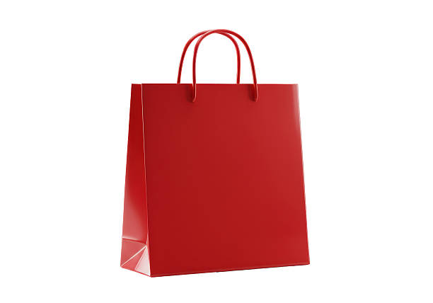 istock Isolated Glossy Red Shopping Bag 2226026404