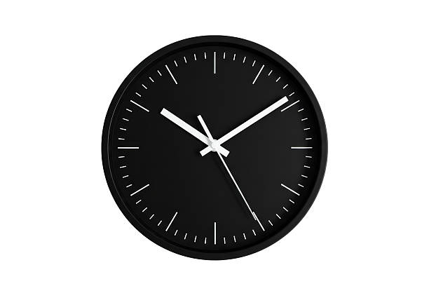 istock Isolated Black Wall Clock with Minimalist Design 2226026768