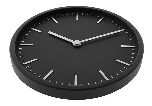 istock Isolated Minimalist Black Wall Clock with White Numerals 2226027386