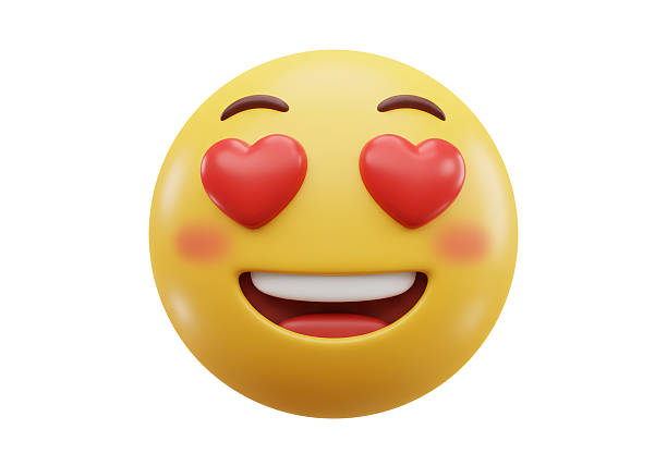 istock Isolated Smiling Emoji with Heart Eyes 2226027809