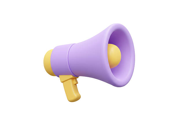 istock Isolated Purple and Yellow Megaphone Promotion Tool 2226028126