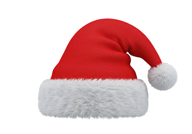 Isolated Red Santa Hat with White Trim Classic