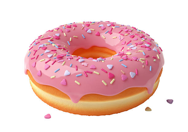 istock Isolated Pink Frosted Donut with Sprinkles 2226029363