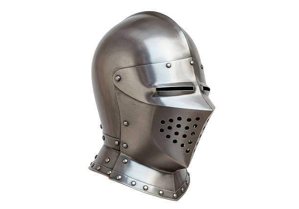 istock Isolated Polished Steel Medieval Knight Helmet 2226029495