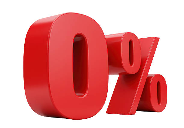 istock Isolated Zero Percent Symbol in Bold Red Design 2226029741
