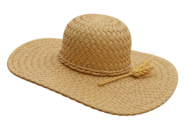 istock Isolated Straw Hat with Wheat Stalk 2226029919