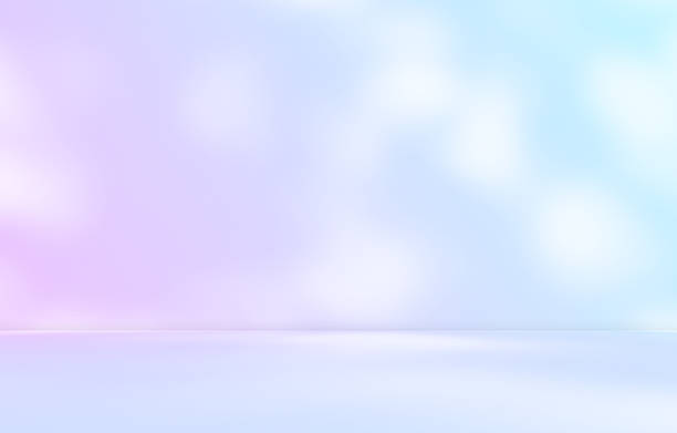 istock Empty purple pink blue paste room studio with leaves shadow effect overlay. 2226030054
