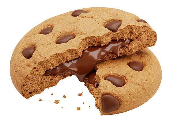 istock Isolated Gooey Chocolate Filled Cookie with Bite Mark 2226030333