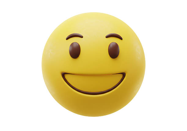 Isolated Smiling Emoji Face with Big Smile
