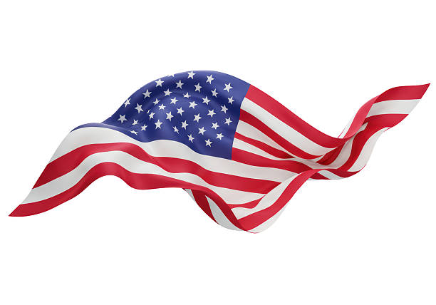 istock Isolated Waving American Flag with Vibrant Colors 2226030572
