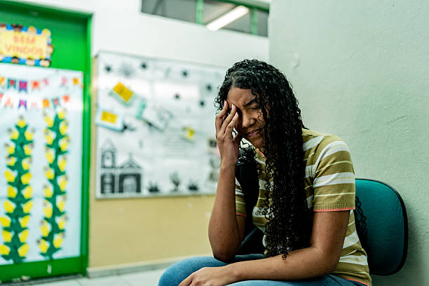 istock Student with headache or expression of sadness 2226030650