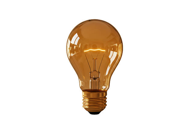 istock Isolated Vintage Light Bulb with Glowing Filament 2226030696
