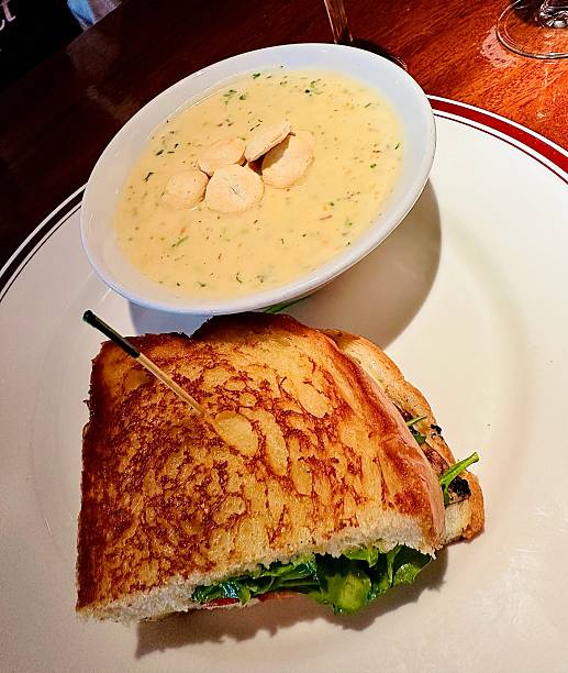 istock Delicious half soup and sandwich 2226044474