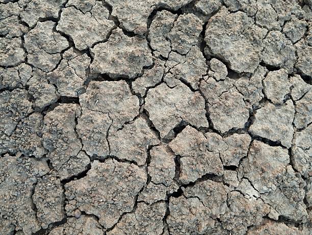 istock Close up dry and cracked soil surface texure background 2226045771