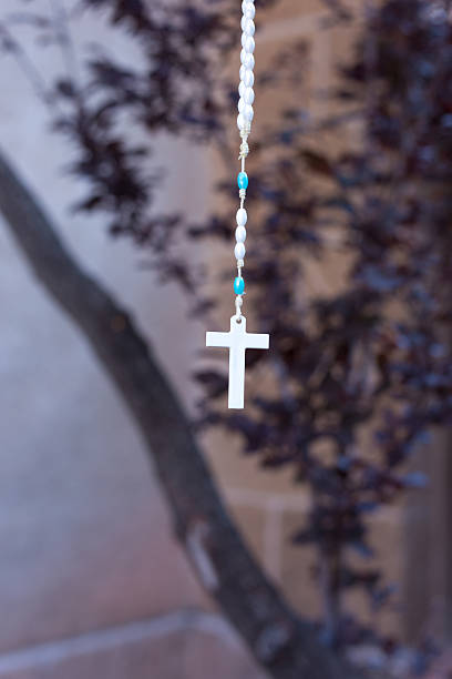 White Rosary Hanging on Trere