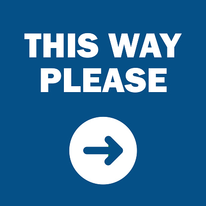 This Way Direction Image This Way Direction Right Blue Sign Stock Illustration - Download Image ...