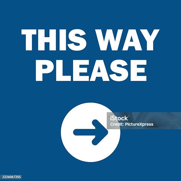 Wichita This Way Sign This Way Direction Right Blue Sign Stock Illustration - Download Image ...
