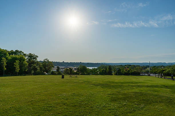 Hamilton, Ontario - Top of Bayfront Park with a Picnic Table