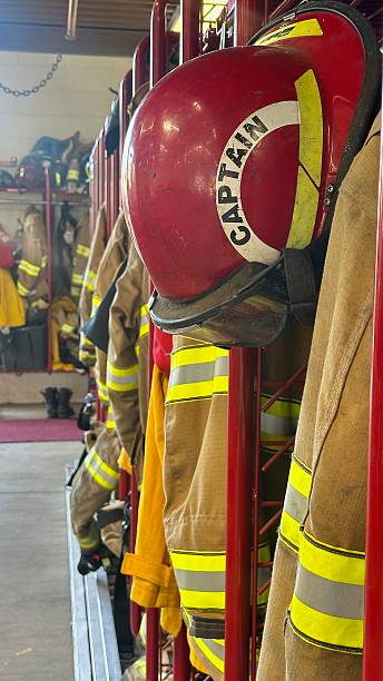 istock Fire Department Staging Area Protective Clothing 2226070010