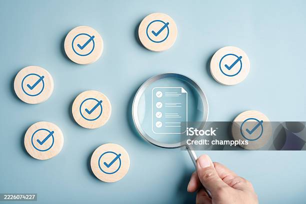 Quality File Check Document Form Check With Checkmarks For Approval And Guarantee Quality ...