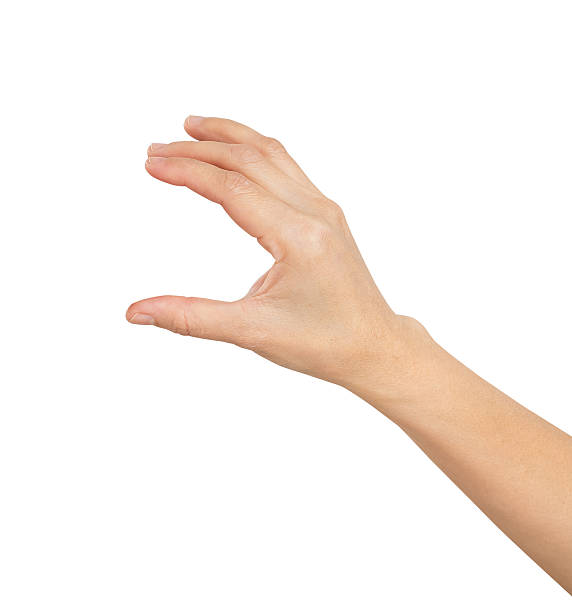 istock Clipping path, hand touching or pointing on isolated background. 2226075874