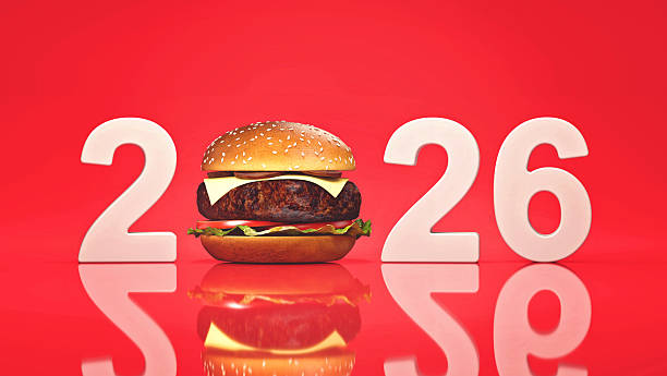 istock New Year 2026 Creative Design Concept with Cheese Burger 2226079836