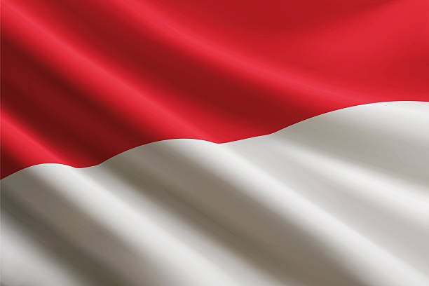 istock Monaco flag waving in the wind, detailed silk texture 2226081217