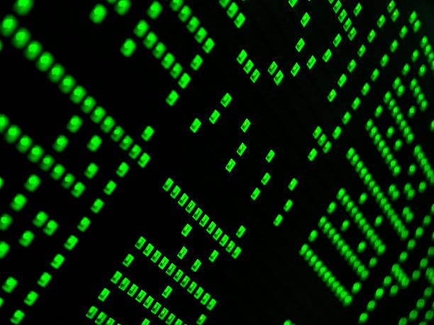 istock A vibrant rows of bright digital squares is neatly lined up formation on dark background 2226084729