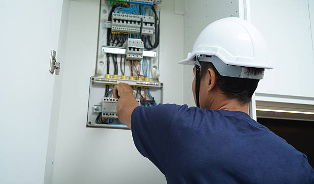 istock Electrician working checking a switchboard with fuses 2226091676