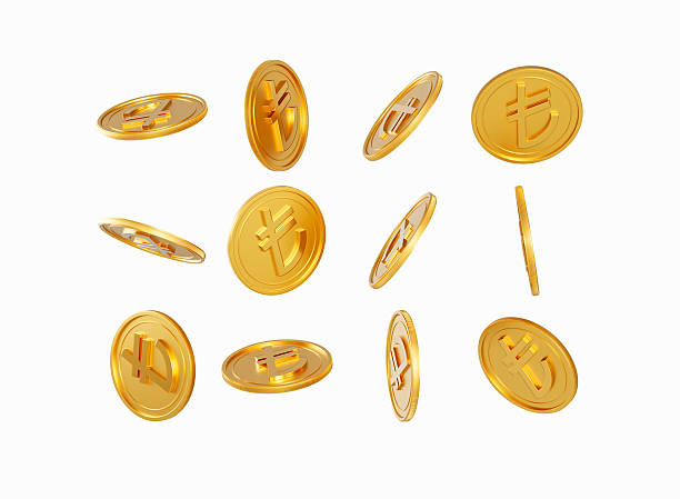 istock 3d Falling Golden Shiny Turkish Lira Rounded Coins On White Background 3d Illustration 2226091732