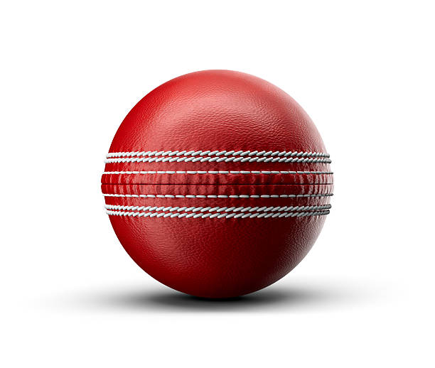 istock 3D Shiny New Test Match Leather Stitched Cricket Ball On White Background 3D Illustration 2226094751