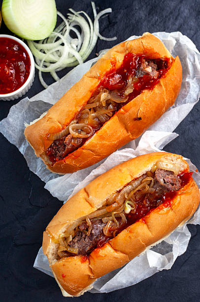 istock two traditional South African Boerewors rolls on black 2226099592