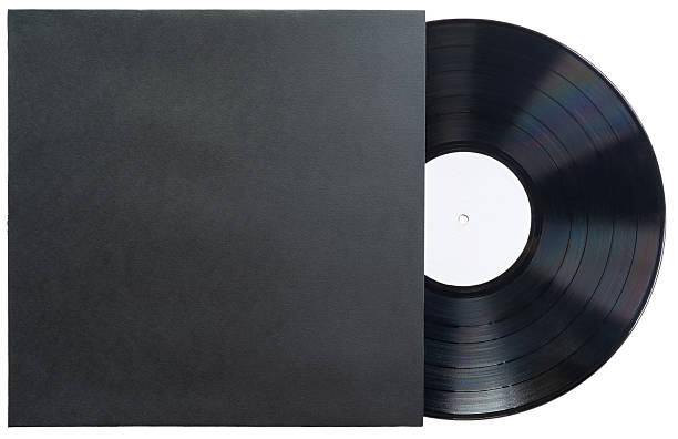 Classic Black LP Vinyl Disc with Customizable Sleeve Cover Mockup