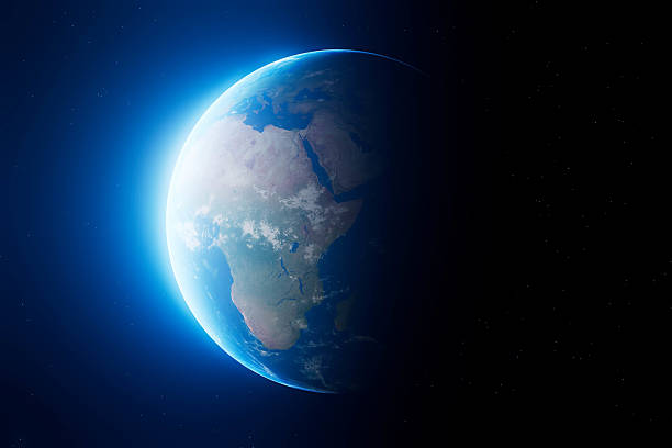 istock A blue and white planet Earth with a black sky 2226101115
