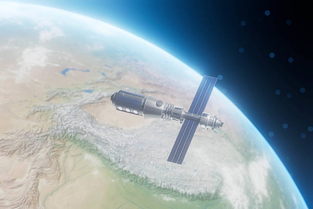 istock A satellite is flying over the Earth 2226101146