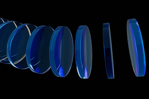 Round eyeglasses with thin metal rim.