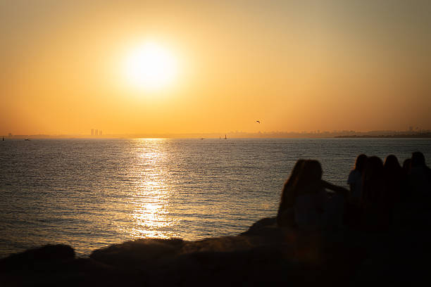 Sun is setting over by horizon.\nIstanbul - Istanbul.