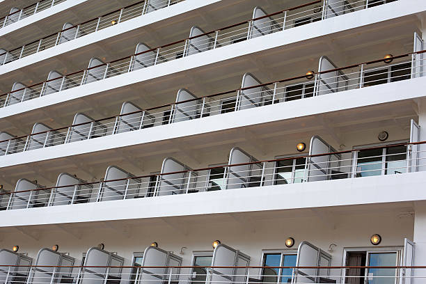 Empty cabins on a cruise ship