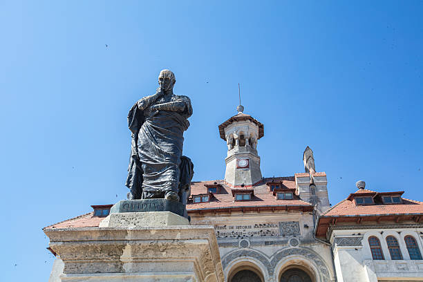 An old statue of an ancient warrior