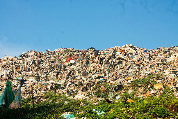 Garbage pile in trash dump or landfill. Pollution concept.