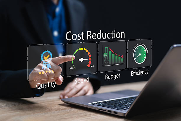 istock Cost Reduction Solutions, Management strategy plan, Cost optimization, Businesswomen set business key points, Marketing development, Quality control, Budget, Speed, Efficiency, Operational Excellence 2226116701