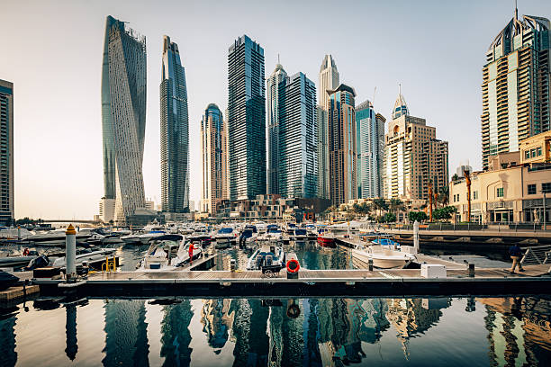 istock Modern Skyline of Dubai Marina Skyscraper 2226117524