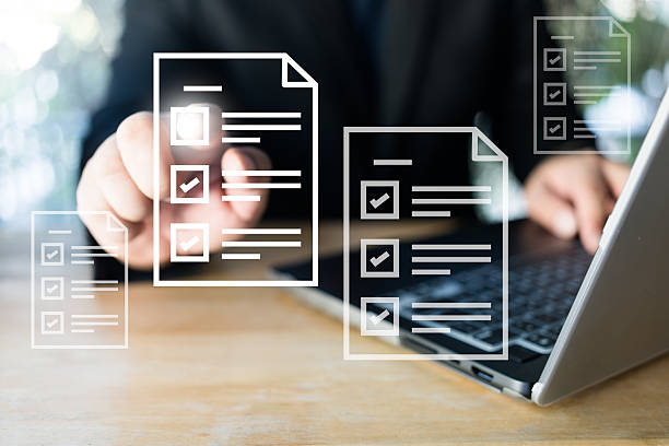 istock Businessman touching on document for online approve paperless quality assurance and ERP management concept 2226123770