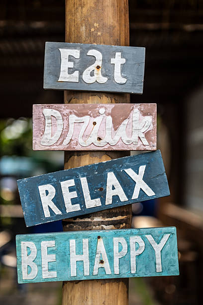 istock Rustic wooden signboard with positive lifestyle message 2226129165