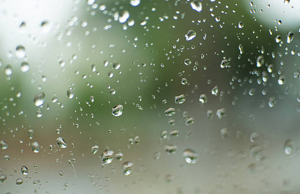 istock Natural large and fine water drops on glass 2226134217