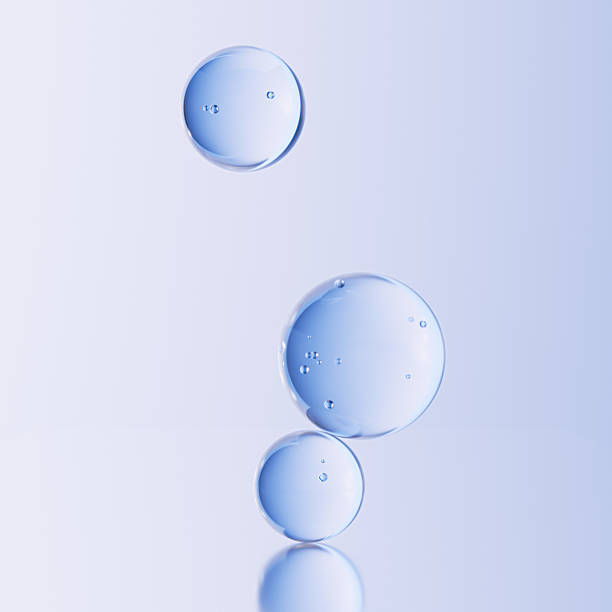 istock Bubbles blue background. 3d rendering elegant beauty, skincar product display template, symbolizing purity, freshness, and gentle moisturizing care. 2226138480