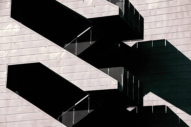Close up shot with intense shadows in a brutalist style of photography.