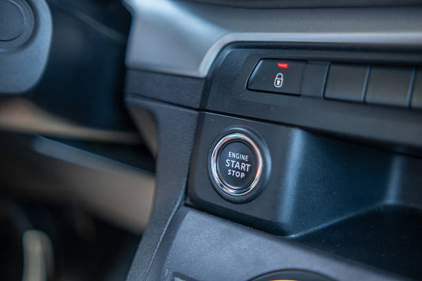 istock Close-up View of an Ignition Button in a Vehicles Interior During a Bright and Sunny Day 2226143583