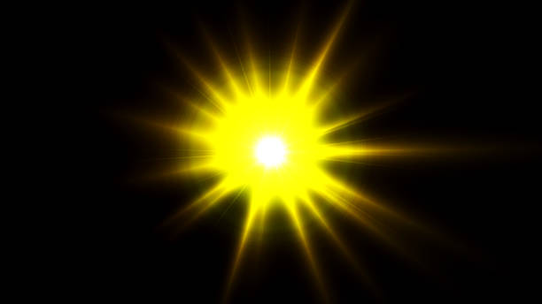 Optical Flare Transition Overlay in Black Background. Animation of Fast Bright Light. Flares Film Transitions Set. 4K photo