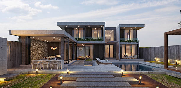 istock 3d render luxury villa house exterior view 2226146367